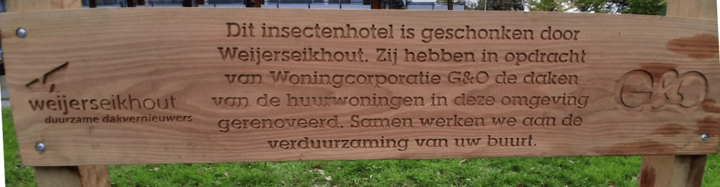 Onthulling insectenhotel: iets terugdoen voor de natuur Weijerseikhout
